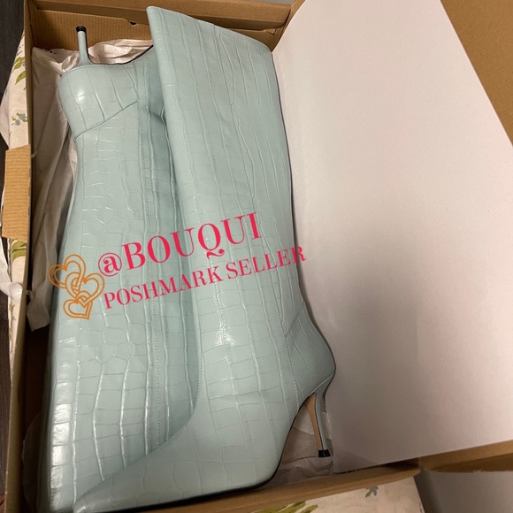 BLOGGERS FAV ZARA ANIMAL PRINT KNEE HIGH LEATHER HEELED BOOTS - Picture 4 of 13